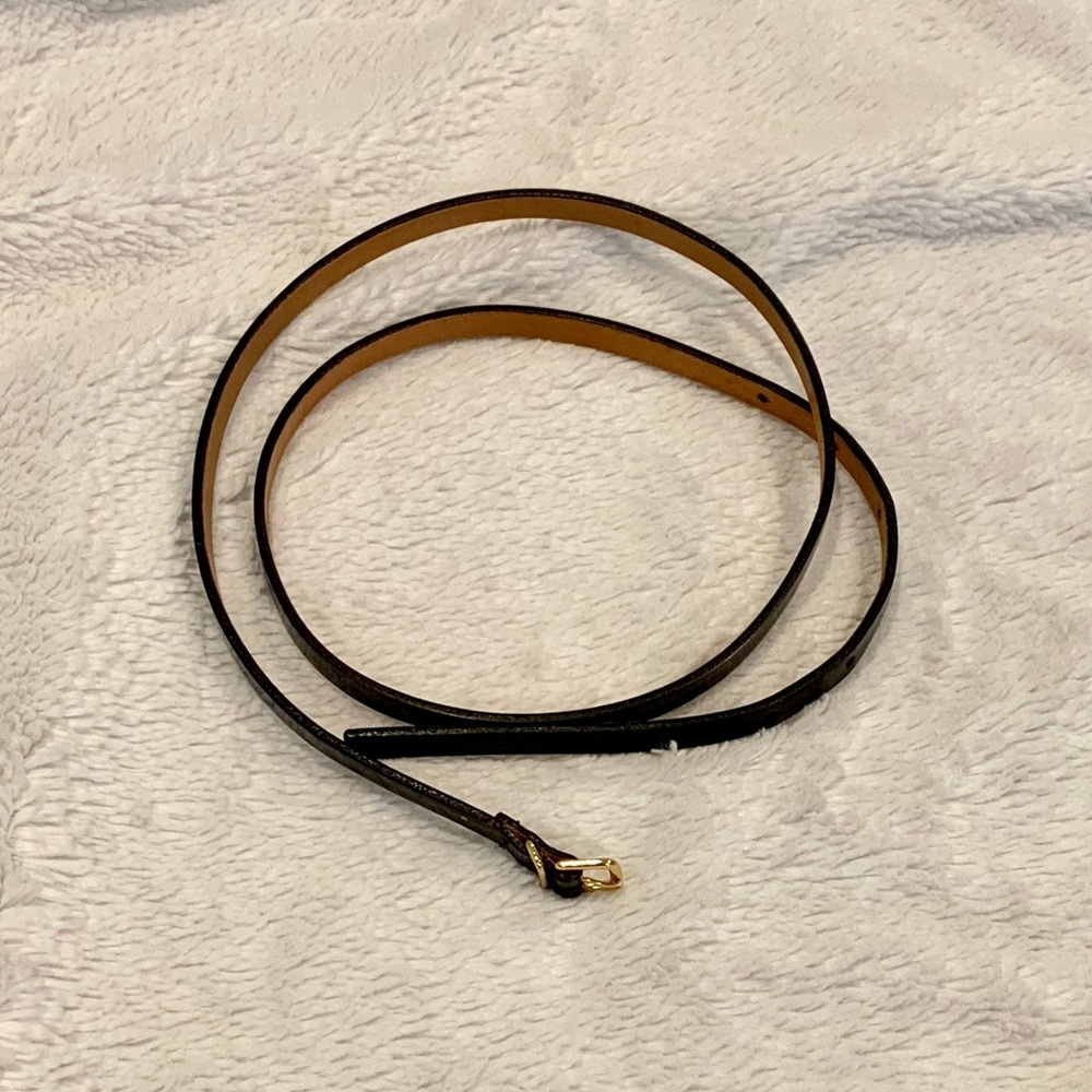 Skinny Black Patent Leather J. Crew Belt